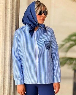 شومیز ابی راه راه